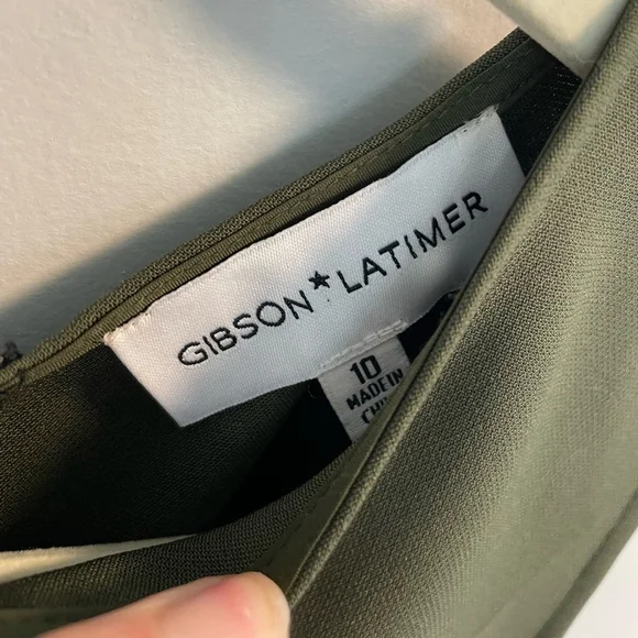 Gibson Latimer, 10, Women’s dark olive green back zip wide leg jumpsuit EUC - Picture 5 of 7